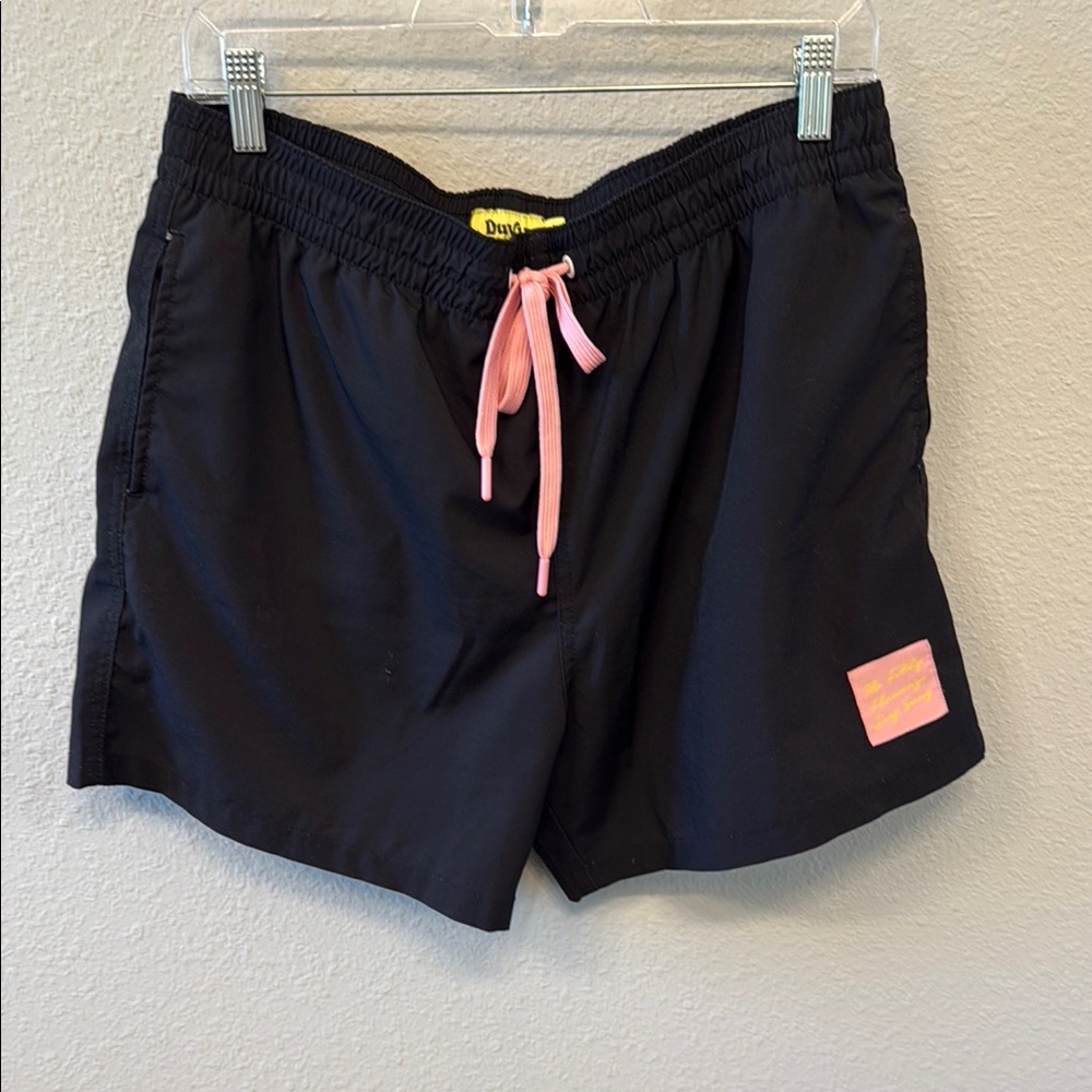 Black and Pink bathing suit with Elastic Waistband